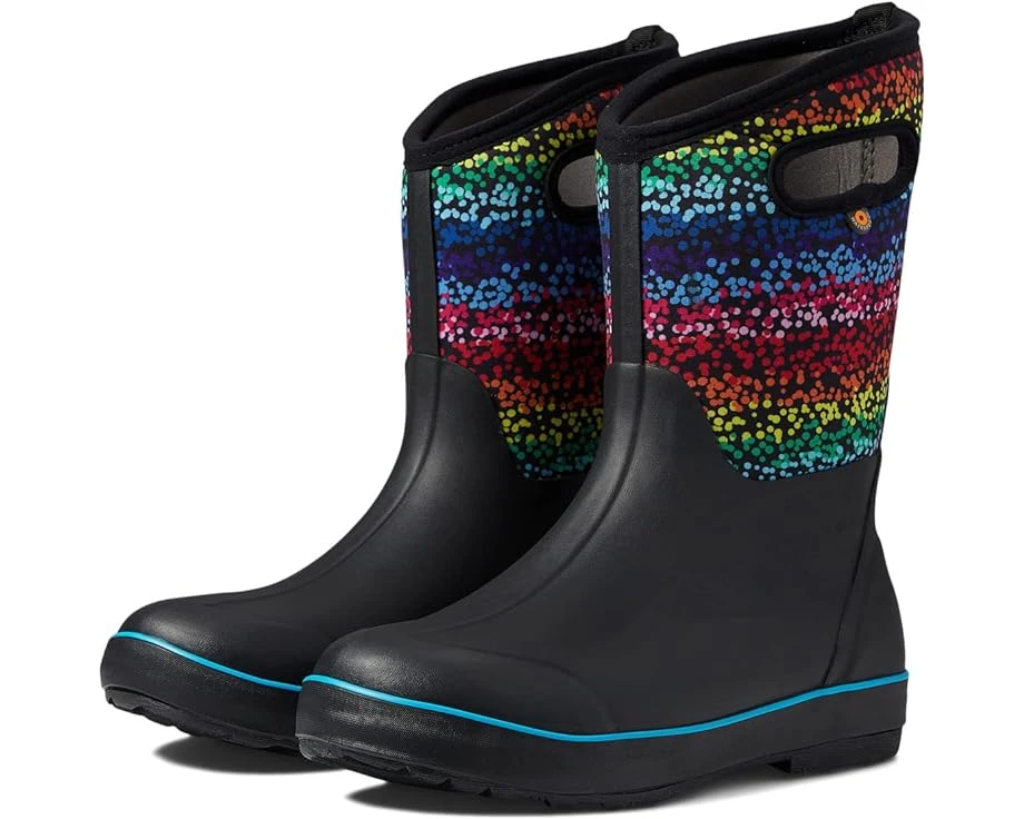 Bogs Kids Classic II Design A Boot - Rainbow Dots (Toddler/Little Kid/Big Kid) 1 Bogs Kids Classic II Design A Boot - Rainbow Dots (Toddler/Little Kid/Big Kid)